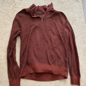 Banana Republic Quarter Zip (Orangish/Maroon, S)